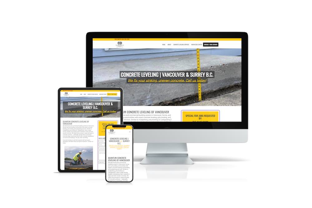 Concrete leveling SEO marketing ideas website design
