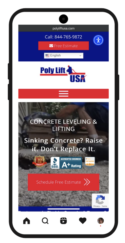 Concrete Lifting Website Design