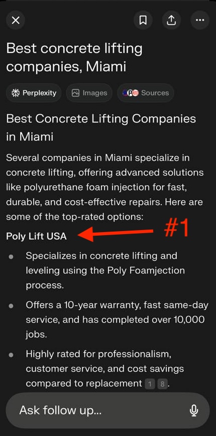 AI Marketing for Concrete Lifting