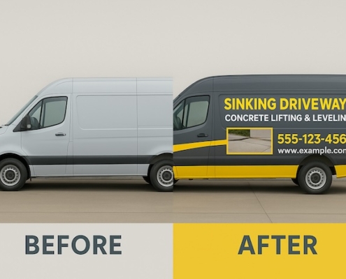 Concrete Lifting Poly Jacking Vehicle Wrap