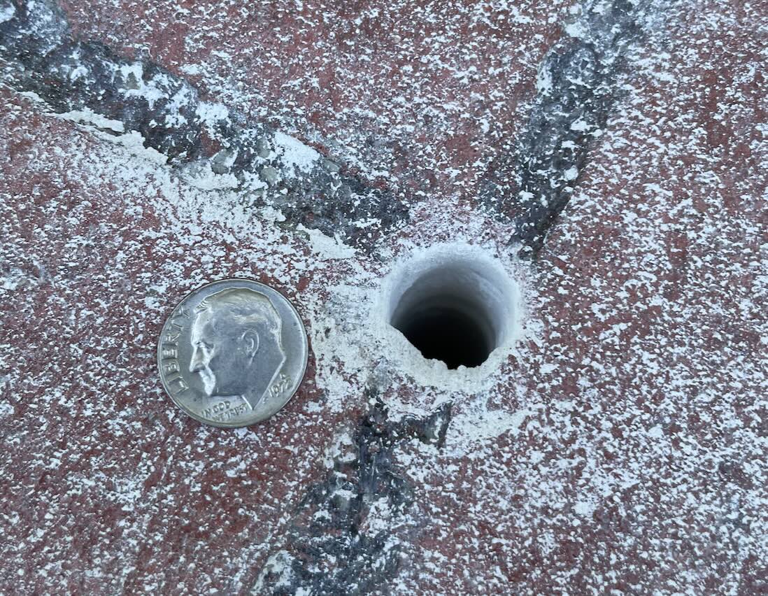 Concrete Lifting Poly Foam Hole 3/8