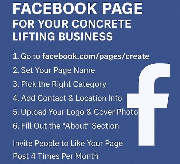 Facebook marketing for concrete lifting