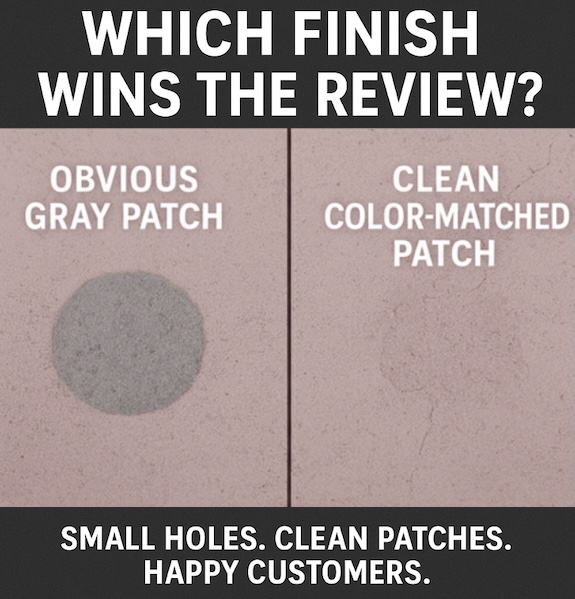 Color matching concrete patches for Concrete Lifters