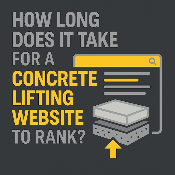 How long to rank a concrete lifting website on Google