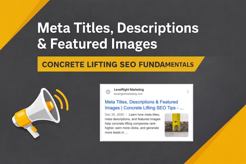 Meta Titles, Descriptions & Featured Images | Concrete Lifting SEO Tips