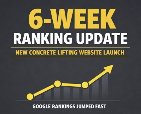 Concrete Lifting 6-week jump on Google | 5 year old business