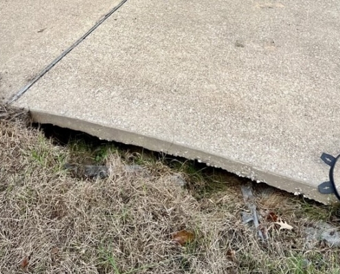 Large driveway voids under concrete