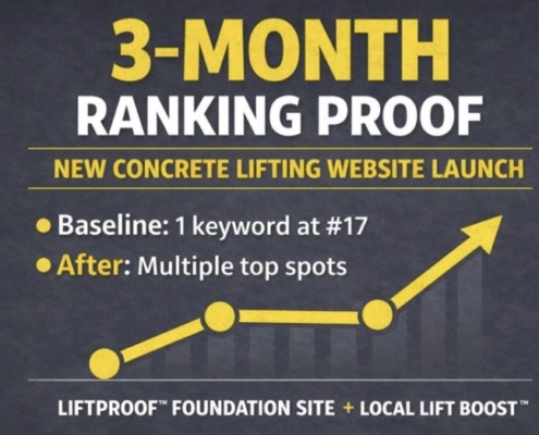 Website SEO case study for concrete lifting company