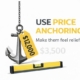 Price anchoring for concrete lifters