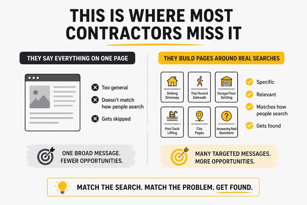 How to build a website for concrete lifting company