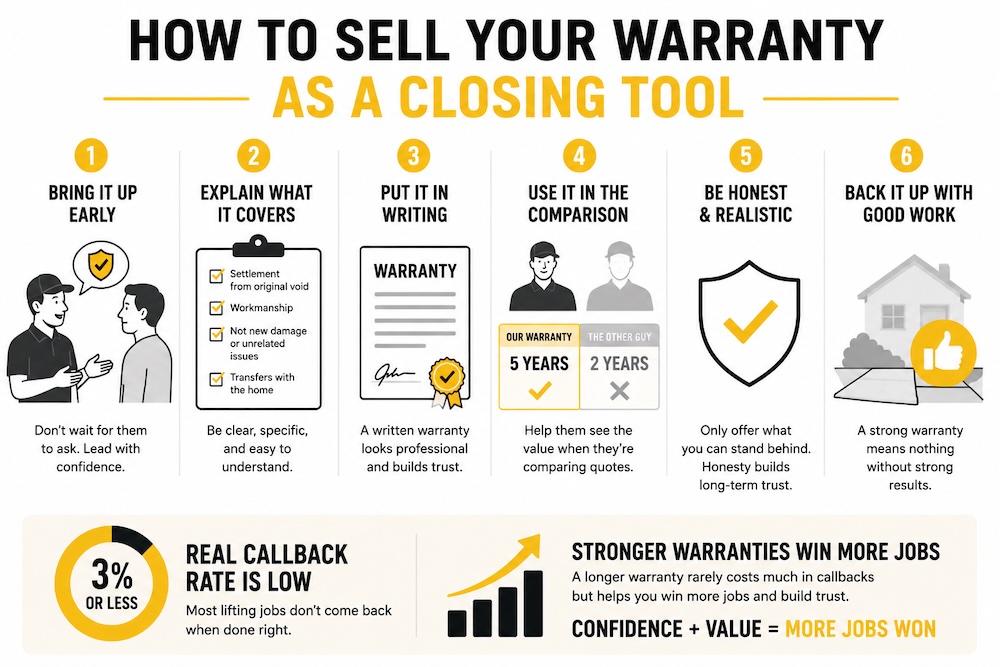 Warranty for concrete lifting